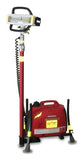 Lentry Lighting System Model 1STARX, with a V-Star LED, shown with the all-terrain legs and telescoping pole fully retracted and the light head aiming left.