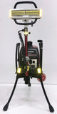 Lentry LED Lighting System Model 2STARS shown fully extended with the Wheel & Handle Kit attached.