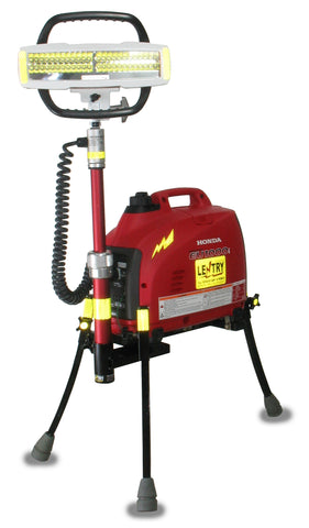 All-Terrain LENTRY Lighting System Model 1STARS includes a V-Star LED and is shown fully extended, standing up to 4-feet tall