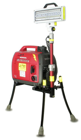 All-Terrain Lentry Portable Generator Lighting System Model 2SPECS, shown fully extended