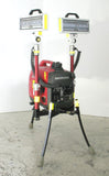 Dual LENTRY V-Spec LED Portable Lighting System Model 2SPECSS, shown fully extended at 4-feet tall