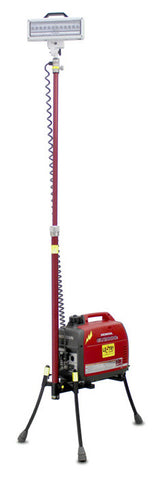 All-Terrain Lentry LED Lighting System Model 2SPECX shown fully extended, standing at 9-feet tall