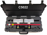Case C5022 included with Lentry Lighting Model 1SPECXX-C50. Shown here with both light heads and both poles inside.