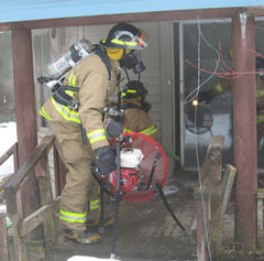 Photo of ventilation training by volunteer fire department in Hauser, Idaho