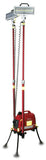 All-Terrain Lentry Lighting System Model 1SPECXX shown with the three independently adjustable legs and both telescoping poles fully extended, standing up to 9-feet tall. Case not shown.