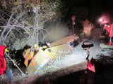 Lentry Light Model 1STARS in use lighting a crash scene. Courtesy Mahugh Fire and Bolster Towing