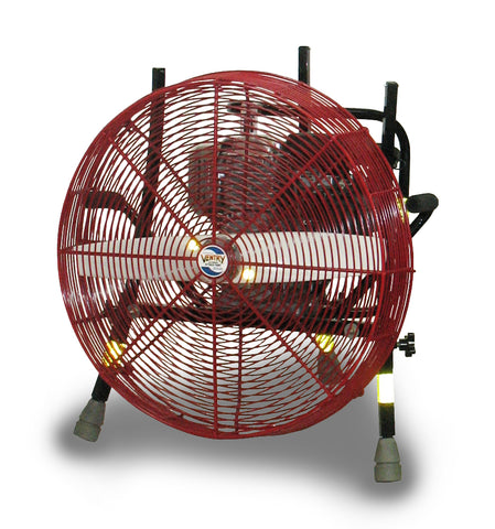 Base Model Ventry Fan Model 24GX160 (no options) shown with the three independently adjustable legs fully retracted